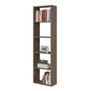 Ver imagem 1 de Estante Boss Moderno 4 Prateleiras 5 Nichos MDP Marrom 45cm Plata Móveis