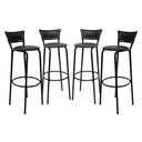 Ver imagem 1 de Kit 4 Cadeiras Alta 80cm para Balcão Ilha Bancada Área Gourmet Bar Piscina Banqueta Itagold