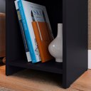 Ver imagem 4 de Mesa de Cabeceira para Quarto Nicho Prateleira Decorativa Porta Livros e Objetos Fantasy - Preto