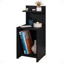 Ver imagem 5 de Mesa de Cabeceira para Quarto Nicho Prateleira Decorativa Porta Livros e Objetos Fantasy - Preto