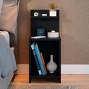 Ver imagem 2 de Mesa de Cabeceira para Quarto Nicho Prateleira Decorativa Porta Livros e Objetos Fantasy - Preto