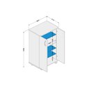 Ver imagem 2 de Bancada Multiuso P/ Área Serviço Limeira 99 C/ 2 Portas C/ Rodízio Branco - Politorno