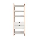 Ver imagem 3 de Guarda Roupa Aberto Industrial Solteiro 1 Módulo com Gaveta Branco Base Cobre