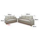 Ver imagem 4 de Conjunto Sofá Living 3 e 2 Malibu Bouclê 1,50/2,30m - King House