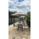 Ver imagem 5 de Mesa Alumínio Tampo Ripado 1,00m para Casa Piscina Área Externa