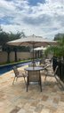 Ver imagem 5 de Mesa Alumínio Tampo Ripado 1,00m para Casa Piscina Área Externa