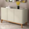 Buffet Aparador Flip 1.20 3 Portas Sala - 3 Cores:offwhite - 1