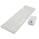 Ver imagem 2 de Kit Teclado e Mouse Slim sem Fio Wireless 2.4ghz - Branco