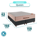 Ver imagem 2 de Cama + Box Cinza e Colchão Molas Ensacadas Queen - Airtech Ortobom