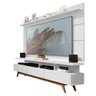 Rack com Painel para Sala Vivare Wood 180cm New Branco Acetinado Germai - 2