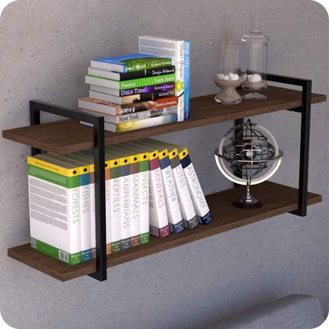 Prateleira Estilo industrial Para Sala Parede GND PM 100cm