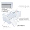 Bicama Solteiro Mdf Branco com Escadinha/escorrega 03 Grades e Cabeceira Telinha Anatômica - 5