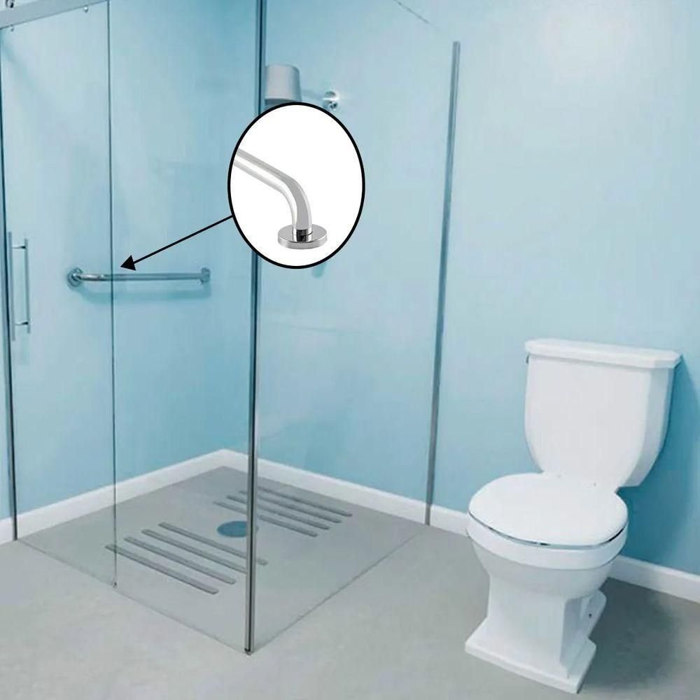 Barra Alça Apoio Kit 5 Uni Aço Inox 50cm Acessibilidade - 8