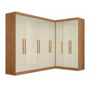 Ver imagem 2 de Guarda-Roupa Modulado de Canto com Puxadores MDF Paris Off White/Cinamomo