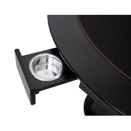 Mesa de Carteado com Gavetas e Porta Copos - 0,90x0,80 - com Xadrez - Azul Petróleo - 5