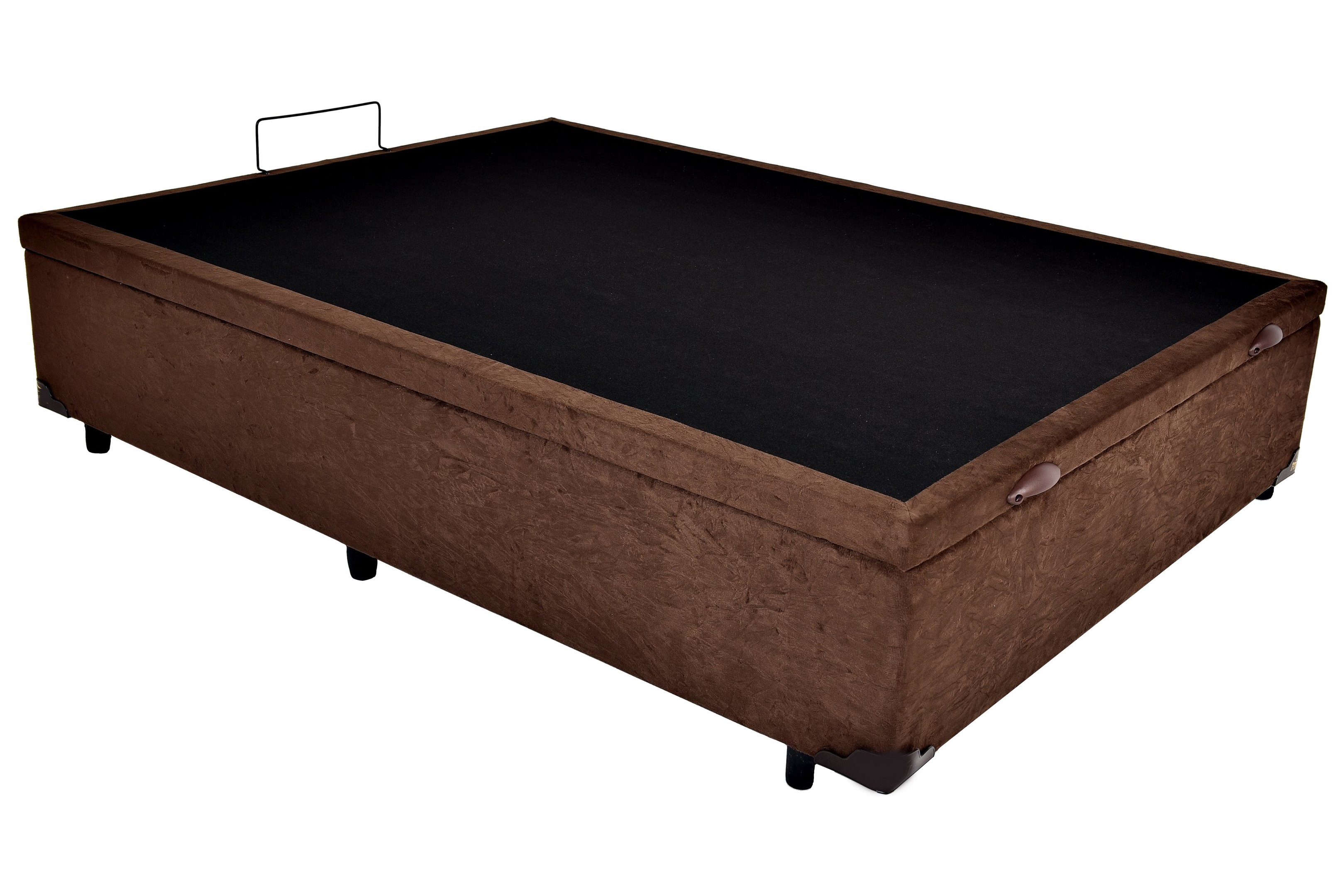 Cama Box Baú Casal + Colchão Ecoflex Molas Ensacadas Adorabile 138x188 - Suede Marrom - 3