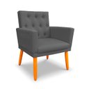 Ver imagem 6 de Kit 02 Poltrona Nina Captone Decorativa Suede Chumbo para Escritorio, Sala Salão Biselos-Decor