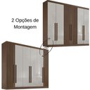 Ver imagem 3 de Guarda Roupa da Vinci Plus Ripado Castanho Off White 6 Portas 6 Gavetas D’doro