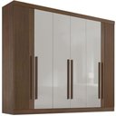 Ver imagem 1 de Guarda Roupa da Vinci Plus Ripado Castanho Off White 6 Portas 6 Gavetas D’doro