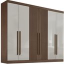 Ver imagem 4 de Guarda Roupa da Vinci Plus Ripado Castanho Off White 6 Portas 6 Gavetas D’doro