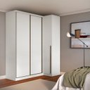 Ver imagem 1 de Guarda Roupa de Canto Porta de Correr 3 Portas Mdf Altezza Trend Belmax:branco
