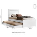 Ver imagem 4 de Bicama Solteiro Com Cama Auxiliar Bibox Luara Branco