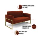 Ver imagem 3 de Sofá 2 Lugares Namoradeira Industrial Alta Dourado Marisa Bouclê D03 - D’Rossi