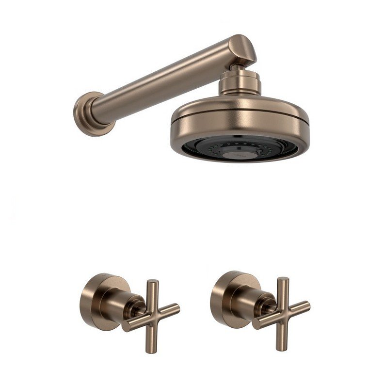 Kit Ducha Acqua Plus Reta e 02 Acab. Duna Corten Matte Deca - 1