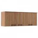 Ver imagem 2 de Armário Aéreo Cozinha Maysa 3 Portas Madeira Oak - Móveis Sul