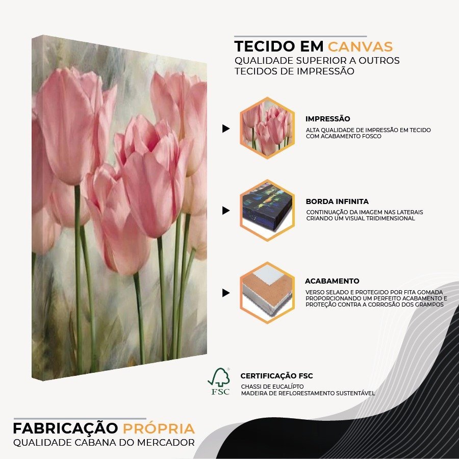Kit 02 Telas Canvas Quadros Decorativos 120X90 -Felídelo - 6