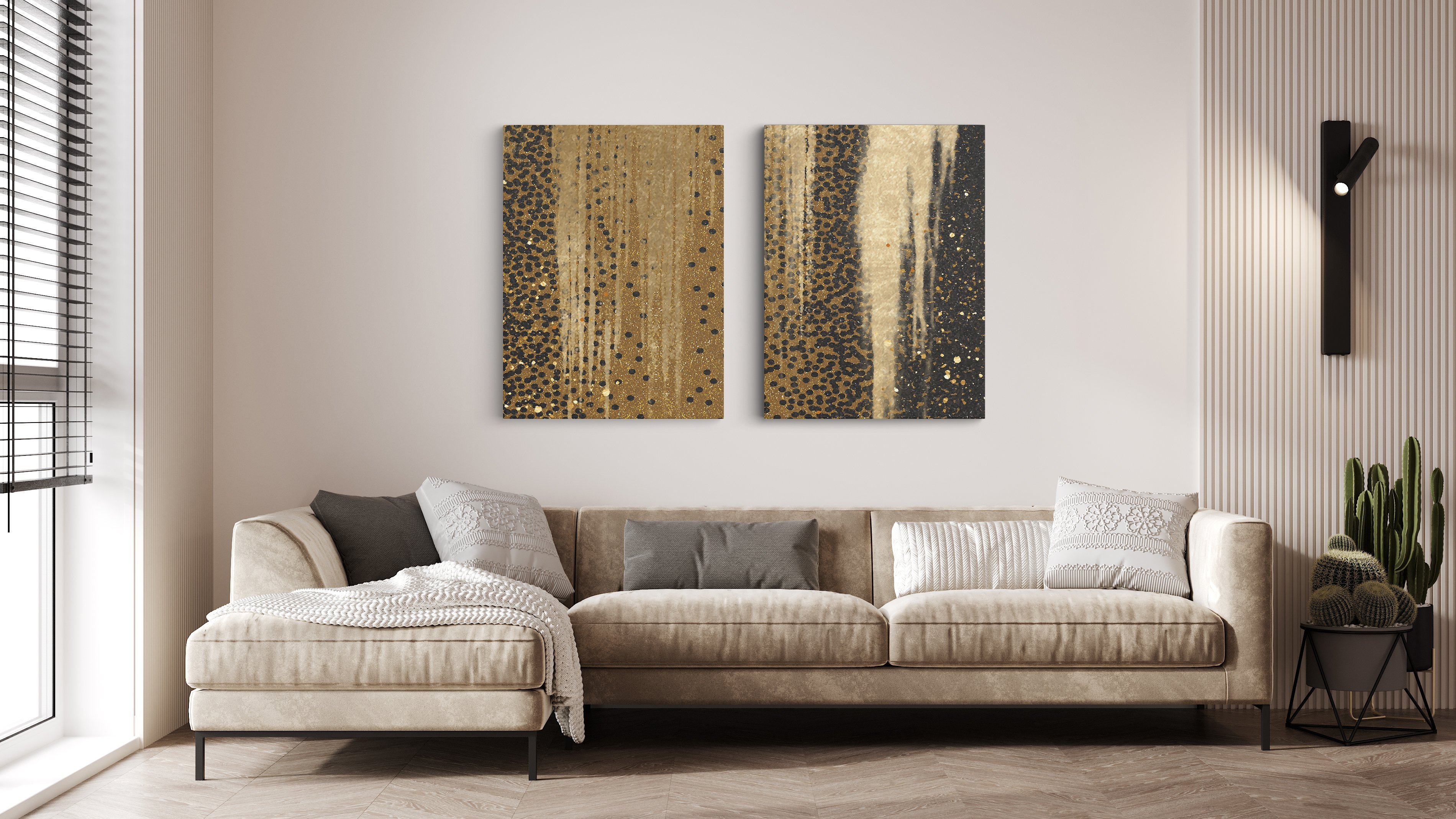 Kit 02 Telas Canvas Quadros Decorativos 120X90 -Felídelo - 3