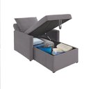Ver imagem 6 de Sofá 3 em 1 Chaise, Cama e Baú Neve Cinza Claro Estofama