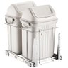 Lixeira Deslizante Dupla 19 Litros para Armário Corrediça Telescópica Tampa Basculante - 1