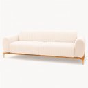 Ver imagem 2 de Sofá 3 Lugares 210cm Cocie Linho Off White - Sallar Home