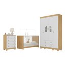 Ver imagem 2 de Quarto de Bebê Completo com Berço 3 em 1 para Colchão 130x60cm Nina Multimóveis Mp4554