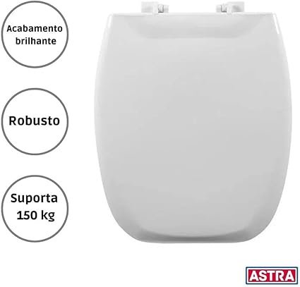 Assento Sanitário Polipropileno Stylus Laguna Astra para Louça Celite Branco - 3
