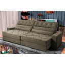 Ver imagem 2 de Sofá Retrátil Reclinável 230cm Albany Suede Velut com Molas Ensacadas - King House