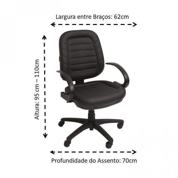 Cadeira de Escritório Secretária Soft Espresso Móveis - 4