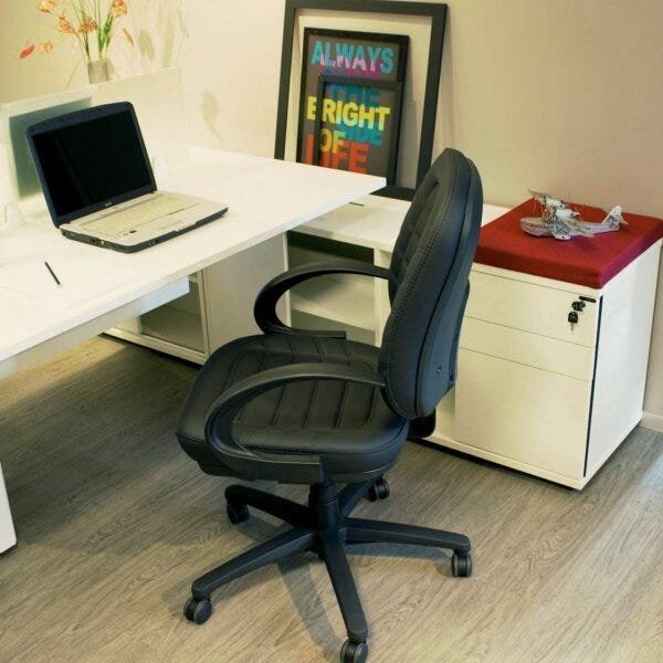 Cadeira de Escritório Secretária Soft Espresso Móveis - 3