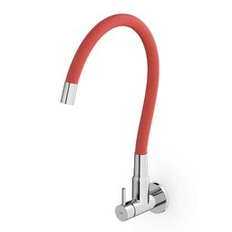 Torneira de Parede Para Cozinha Bica Flexível Vermelha B5005CECR0 Celite - 1
