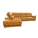 Ver imagem 7 de Sofá Retrátil e Reclinável de Couro Filipinas Canto com Chaise Esquerda 1,36 M - Caramelo