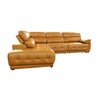 Sofá Retrátil e Reclinável de Couro Filipinas Canto com Chaise Esquerda 1,36 M - Caramelo - 7