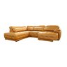 Sofá Retrátil e Reclinável de Couro Filipinas Canto com Chaise Esquerda 1,36 M - Caramelo - 4