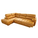 Ver imagem 5 de Sofá Retrátil e Reclinável de Couro Filipinas Canto com Chaise Esquerda 1,36 M - Caramelo