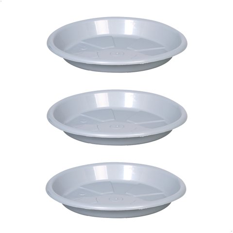 Kit 3 Pratos para Vaso Redondo Suporte para Planta 27x3,5cm