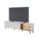 Ver imagem 6 de Rack para TV até 75 Polegadas com LED MDF 216,8cm Pés em Madeira Maciça Amalfi