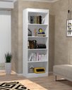 Ver imagem 2 de Estante Para Livros 5 Nichos Multiuso Branco Havai