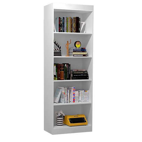 Estante Para Livros 5 Nichos Multiuso Branco Havai