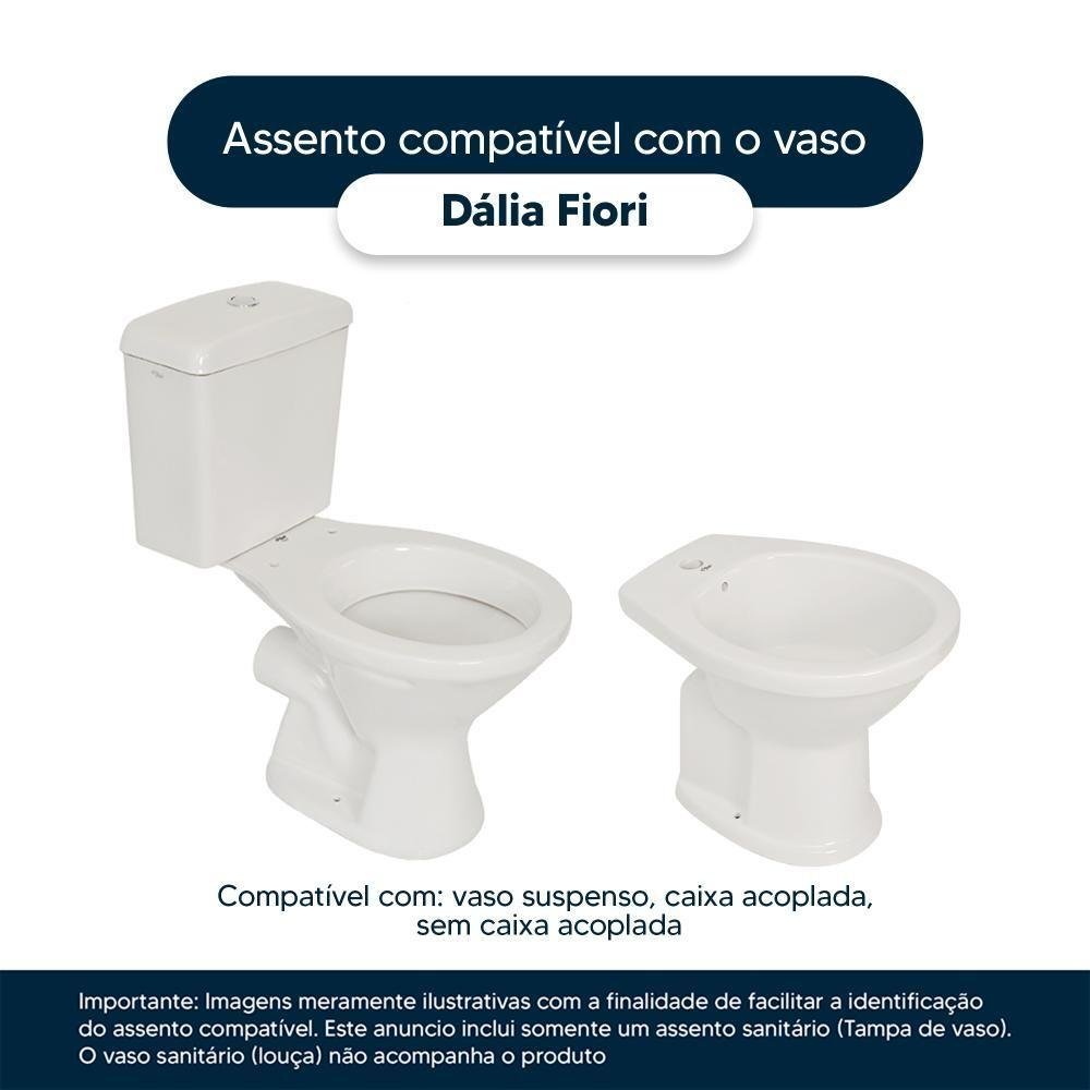 Tampa de Vaso Mdf Dalia Marfim (bege Claro) para Bacia Fiori - 3