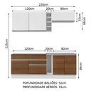 Ver imagem 4 de Armário de Cozinha Completa 220cm Branco/Rustic/Branco Parma Madesa 03